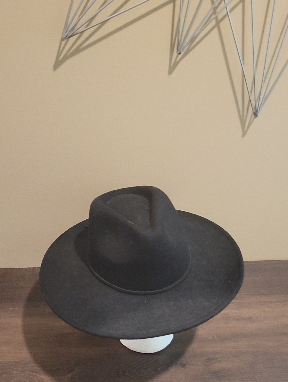 Sonoma Black Felt Wide-Brim Fedora with Slim Band